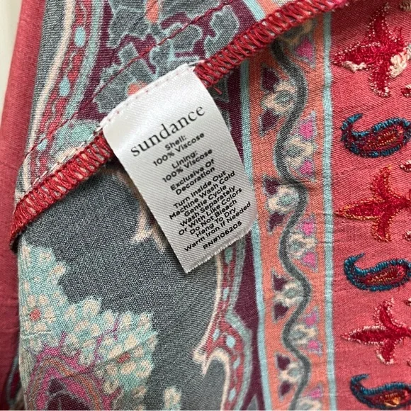 Sundance Le Grand Amour Red Maxi Boho Embroidered Dress XXL -  threedaughtersproperties.com